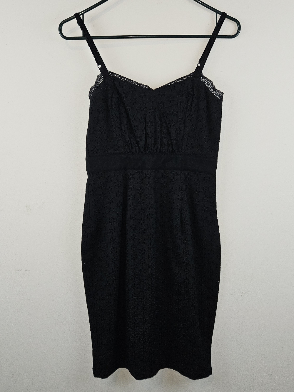 Victoria's Secret Black Lace Mini Dress with Spaghetti Straps Size 2